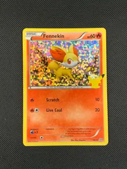 Fennekin Pokemon Card (McDonalds 25th Anniversary Promo 14/25) Holo Pack Fresh - Image 1