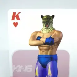 K KING heart Tekken 3 Playing Cards Orico Card Not for Sale Namco Japan Arcade - Image 2