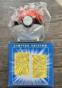 SEALED Burger King Mewtwo Blue Pokemon 23K Plated Trading Card Pokeball - Image 2