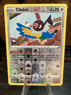 Chatot - 142/192 - Rebel Clash - Reverse Holo - Pokemon TCG Card - NM - Image 2