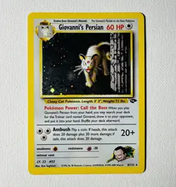 Vintage Pokemon Card WOTC Rare Holo GIOVANNI’S PERSIAN Gym Challenge 8/132 - Image 1