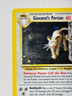 Vintage Pokemon Card WOTC Rare Holo GIOVANNI’S PERSIAN Gym Challenge 8/132 - Image 3
