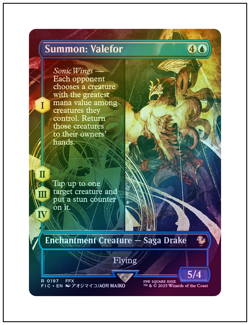 1x Summon: Valefor, Foil, Borderless Art, Final Fantasy, MTG NM - Image 1