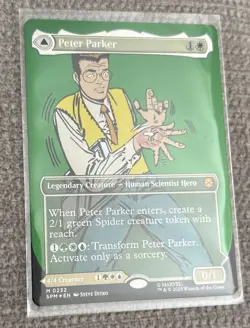 WOTC Marvel's Spider-Man Peter Parker (0232) (Borderless) (MR) (Foil) NM - Image 1