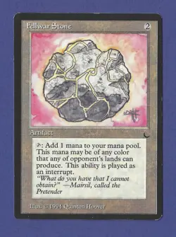 1994 Magic the Gathering - Fellwar Stone - Artifact - The Dark MTG - Image 1