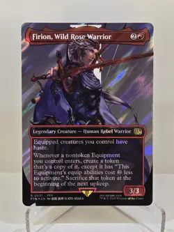 MTG Firion, Wild Rose Warrior (Borderless) (Surge Foil) Final Fantasy - Image 1