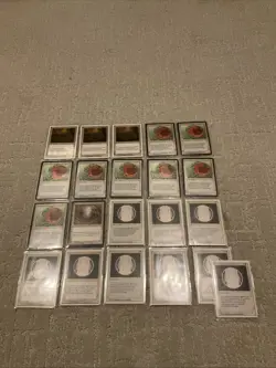 Lot of (21) 1995 Magic The Gathering Circle of Protection Green RARE Cards - Image 1