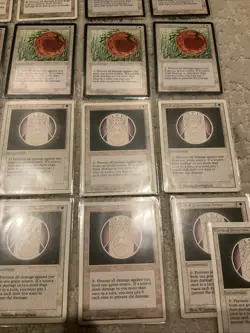 Lot of (21) 1995 Magic The Gathering Circle of Protection Green RARE Cards - Image 4