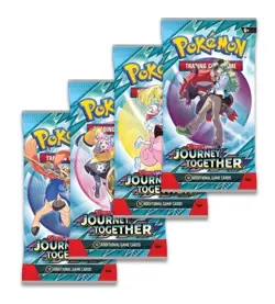 Pokemon Journey Together Pack Art Set - 4 Packs Per Set - Sealed & Unweighed - Image 1