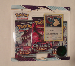 Pokemon Sword Shield Chilling Reign 3-Pack Blister Snorlax New - Image 1
