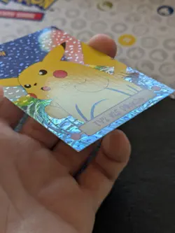 FOIL (BLACK EMBOSSED) NM PIKACHU TV2 POKEMON SERIES 1 TV TOPPS SILVER HOLO - Image 4