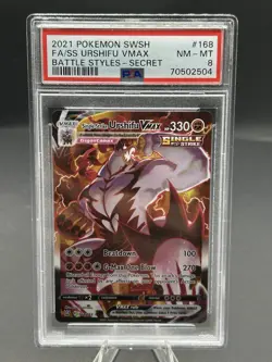 POKEMON PSA 9 Battle Styles Single Strike Urshifu VMAX Alternate Art 168/163 - Image 1