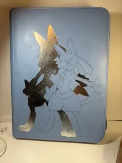 Pokemon TCG Premium Ultra-Pro Binder Lucario 9 Pocket Binder Unsealed Used - Image 1