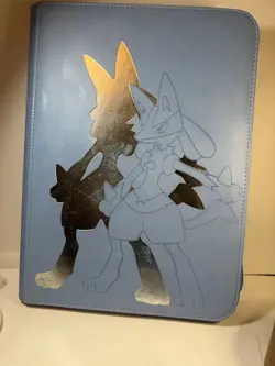 Pokemon TCG Premium Ultra-Pro Binder Lucario 9 Pocket Binder Unsealed Used - Image 3