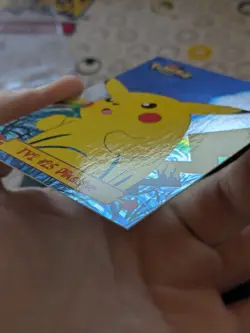 FOIL (BLUE FLAT) NM PIKACHU TV2 POKEMON SERIES 1 TV TOPPS SILVER HOLO - Image 5