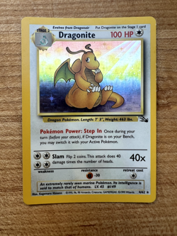 Dragonite Fossil 4/62 Pokemon TCG Rare Holo Unlimited - Lightly Played - Image 1