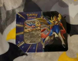 Pokemon TCG Slashing Legends Factory Sealed Tin Box Zacian ex 5 Booster Packs - Image 1
