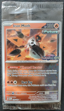 Pokemon Iron Moth SEALED Holo Rare Promo Stamp Paradox Rift Set 028/182 - Image 1