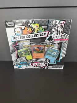 Pokemon TCG Black Bolt & White Flare Poster Collection Box Factory Sealed SV - Image 1