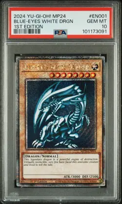 YUGIOH PSA 10 Blue-Eyes White Dragon MP24-EN001 QCR 1st Edition *3091 - Image 1