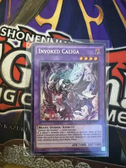 Yu-Gi-Oh! TCG Invoked Caliga Fusion Enforcers FUEN-EN027 Unlimited Secret Rare - Image 2