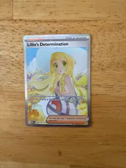 Lillie’s Determination SIR 184/132 Secret Rare Pokemon Card (Mega Evolution) - Image 1