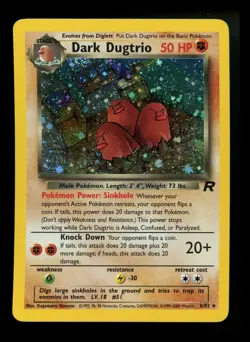 Dark Dugtrio 6/82 Team Rocket 2000 Holo Rare WOTC Pokemon Card TCG - Image 1
