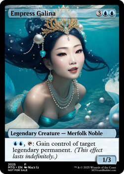 EMPRESS GALINA : altered-art card for use with MTG : HOT ASIAN BABE! - Image 1