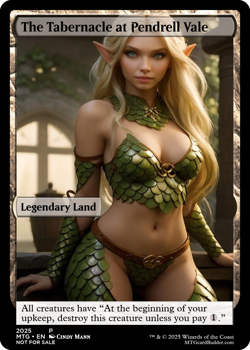 THE TABERNACLE AT PENDRELL VALE : altered-art card for use w- MTG : busty babe! - Image 1