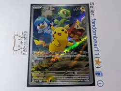2023 Pikachu FULL ART Pokemon Center Promo card SVP027 Scarlet & Violet NM/LP - Image 2