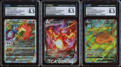 CGC 8.5 NM-MINT+ Charizard V + VMAX + VSTAR UPC FULL ART PROMOS Pokemon Cards - Image 1