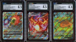 CGC 8.5 NM-MINT+ Charizard V + VMAX + VSTAR UPC FULL ART PROMOS Pokemon Cards - Image 2