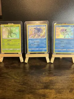 Suicune Scyther and Alolan Vulpix Baby Shiny Lot of 3 Pokemon Cards NM/M - Image 1