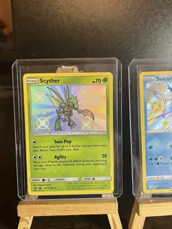 Suicune Scyther and Alolan Vulpix Baby Shiny Lot of 3 Pokemon Cards NM/M - Image 4
