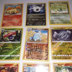 9 Pokemon Cards Card lot Quagsire Vileplume Geodude reverse holo Passimian 73/14 - Image 2