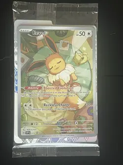 Pokemon TCG Eevee - 173 SVP Prismatic Evolutions ETB Promo Card Pack SEALED - Image 1
