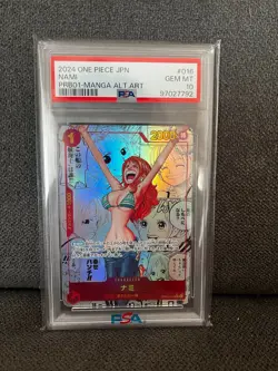 PSA 10 ONE PIECE Card Nami OP01-016 Manga Alt Art PRB-01 Comic Japanese - Image 1
