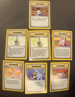 Pokemon Card 1999 Base Set Trainer Lot Set of 7 - Image 1
