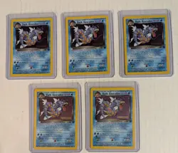Vintage Lot 5 Pokemon TCG Dark Gyarados Prerelease Holo 1999-2000 Card 8/82 - Image 1