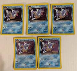 Vintage Lot 5 Pokemon TCG Dark Gyarados Prerelease Holo 1999-2000 Card 8/82 - Image 2