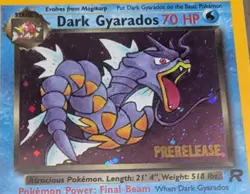 Vintage Lot 5 Pokemon TCG Dark Gyarados Prerelease Holo 1999-2000 Card 8/82 - Image 3