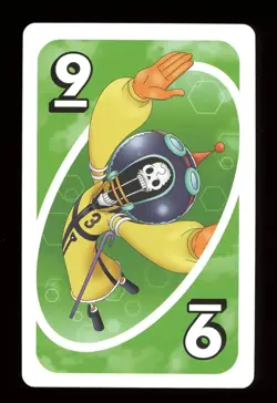 Brook GREEN #9 Card ONE PIECE Mattel Original Japanese UNO Card Near Mint - Image 1