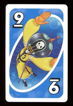 Brook BLUE #9 Card ONE PIECE Mattel Original Japanese UNO Card Near Mint - Image 1