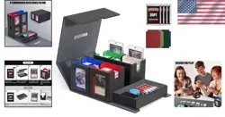 5 in 1 Magnetic Card Storage Box - Elegant Solution for 400+ Cards, Dice Tray - Image 2