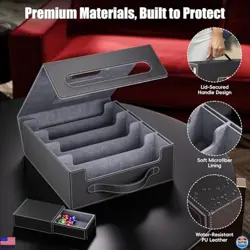 3500+ Magnetic MTG Deck Box with Handle, Dividers, Labels & Dice Compartment - Image 5