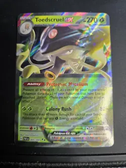 POKEMON TCG TOEDSCRUEL EX 005/091 PALDEAN FATES DOUBLE RARE HOLO CARD NM - Image 1