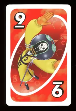 Brook RED #9 Card ONE PIECE Mattel Original Japanese UNO Card Near Mint - Image 1