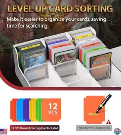 Ultimate Trading Card Storage Box - Holds 2400+ Cards, Leather Case for MTG, - Image 5