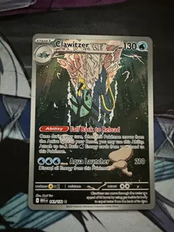 Pokemon TCG Clawitzer 141/132 2025 Mega Evolution Illustration Rare Card - NM - Image 1