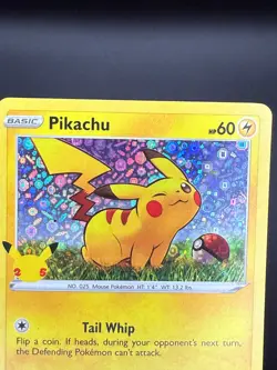 Pikachu SWSH039 Pokemon TCG SWSH: Sword & Shield Blackstar Promo Card LP - Image 3